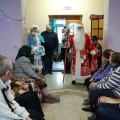 Новогодние подарки для пристарелых проживающих в Макаровском доме-интернате и отделении круглосуточного пребывания для граждан пожилого возраста аг.Олекшицы.