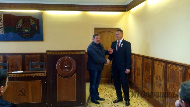 Руководство РСУП поздравило Малецкого Норберта с наградой.