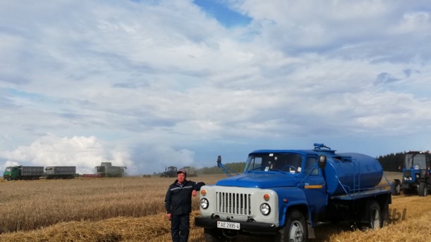 На уборке урожая зерновых обеспечению пожарной безопасности пристальное внимание